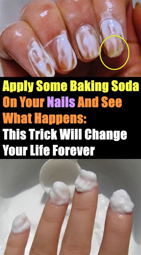 baking soda tricks for nails|baking soda trick for fingernails.